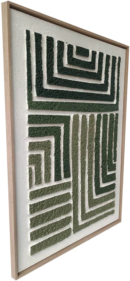 Home4You Sienų meno kūrinys WALLY 60x80cm, žalias labirintas 2