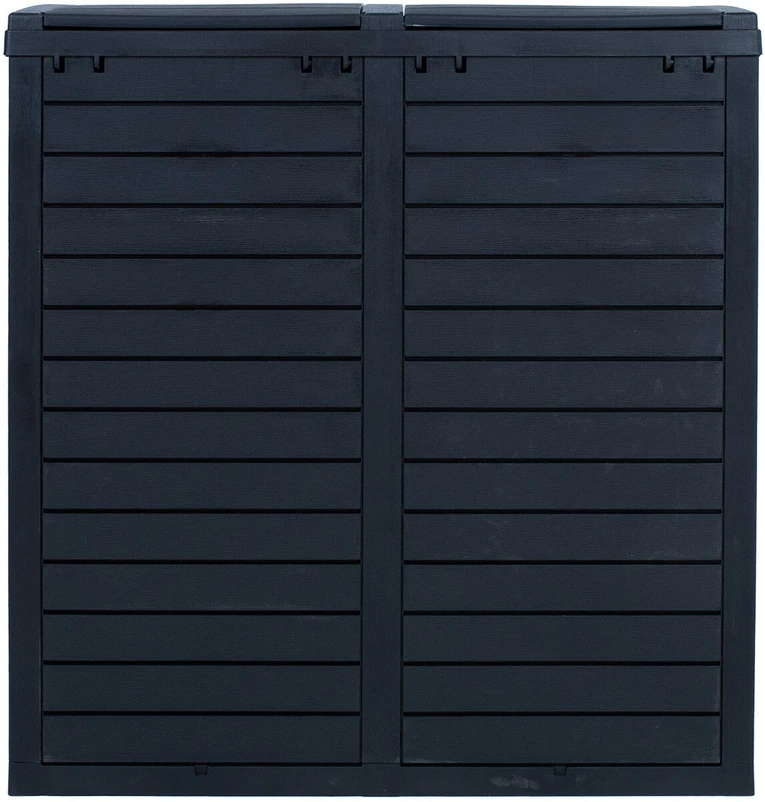 Home4You Šiukšliadėžė GALA 78x41xH86cm/230L, juodas plastikas
