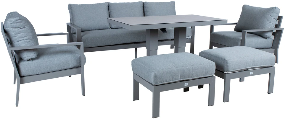 Lauko baldų komplektas Home4You Sodo baldų komplektas RIO 6-parts, greyish beige