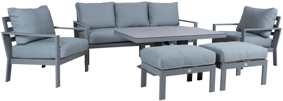 Lauko baldų komplektas Home4You Sodo baldų komplektas RIO 6-parts, greyish beige