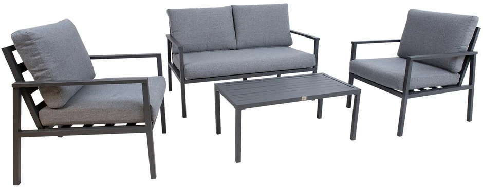 Lauko baldų komplektas Home4You Sodo baldų komplektas ADRIO table, sofa, 2 chairs