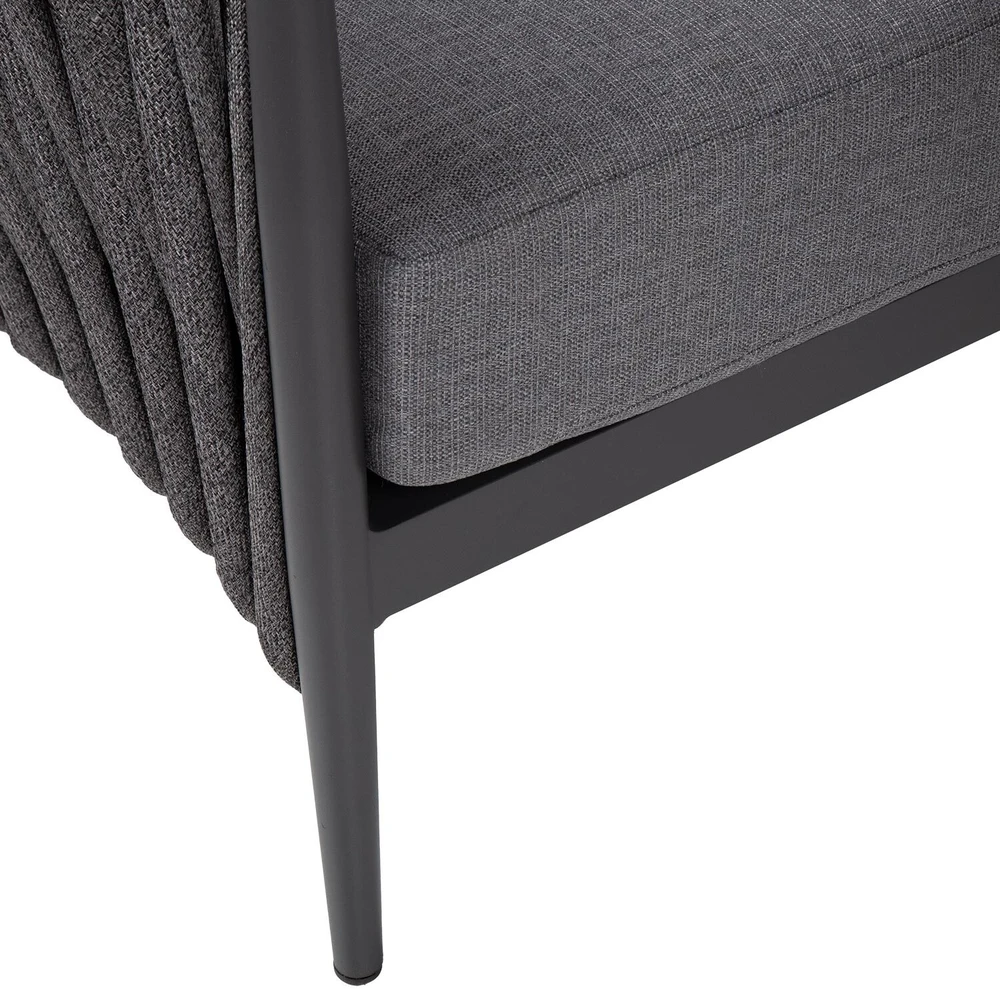 Lauko baldų komplektas Home4You Sodo baldų komplektas BRISTOL stalas, sofa ir 2 kėdės, pilkas