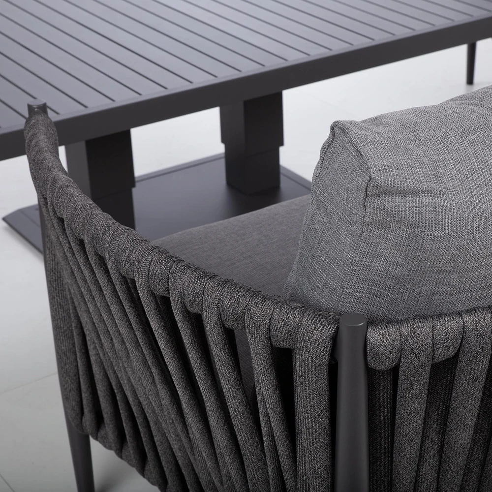 Lauko baldų komplektas Home4You Sodo baldų komplektas BRISTOL stalas, sofa ir 2 kėdės, pilkas