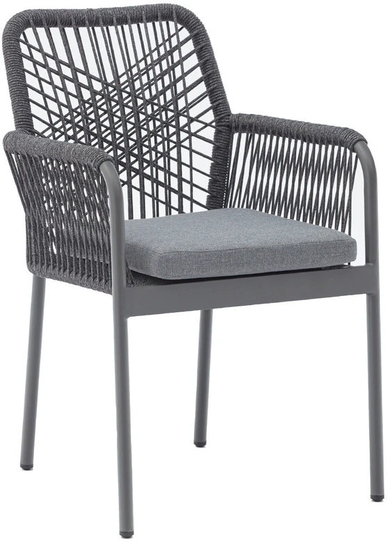 Lauko baldų komplektas Home4You Sodo baldų komplektas CARVES stalas ir 6 kėdės