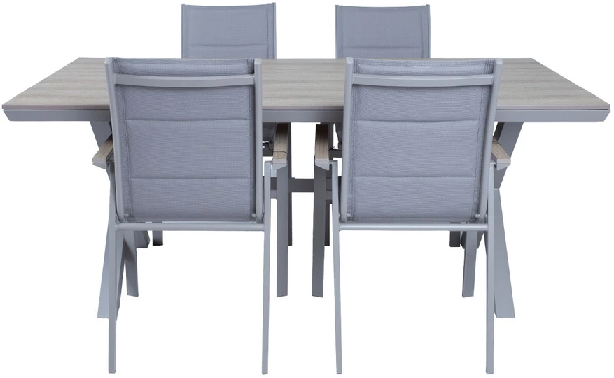 Lauko baldų komplektas Home4You Sodo baldų komplektas CORINNA stalas ir 4 kėdės