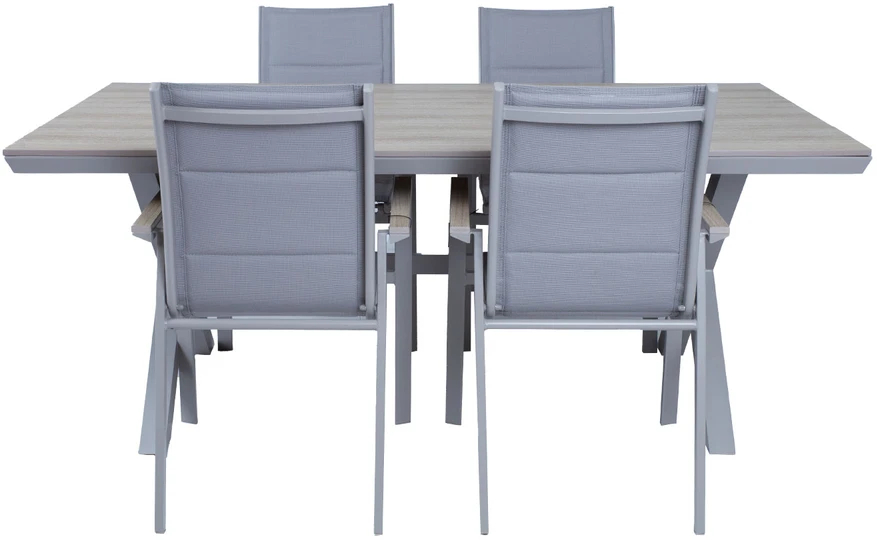 Lauko baldų komplektas Home4You Sodo baldų komplektas CORINNA stalas ir 4 kėdės