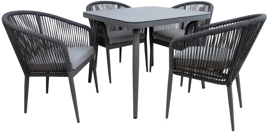 Lauko baldų komplektas Home4You Sodo baldų komplektas ECCO stalas ir 4 kėdės