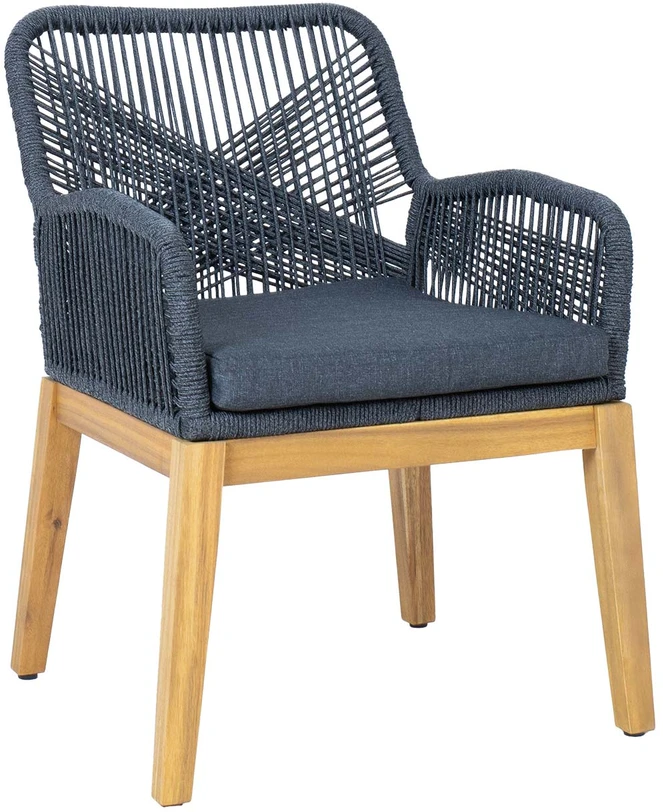 Lauko baldų komplektas Home4You Sodo baldų komplektas FLORIDA table and 4 chairs, pilkas