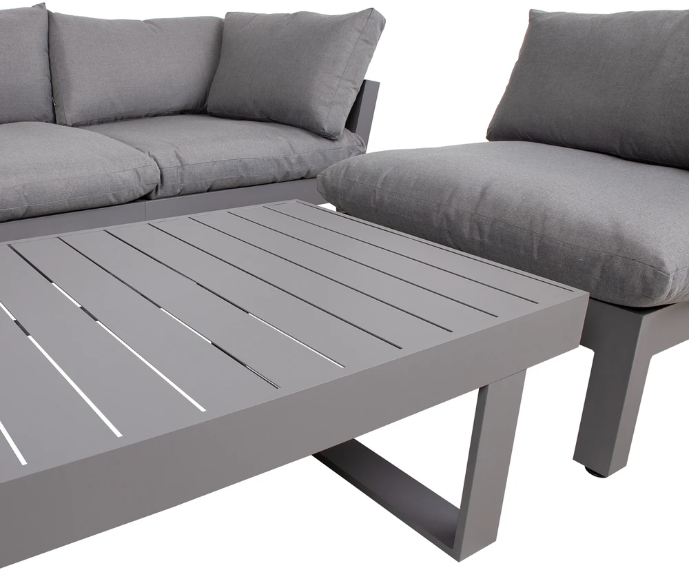 Lauko baldų komplektas Home4You Sodo baldų komplektas FLUFFY stalas, sofa ir 2 kėdės