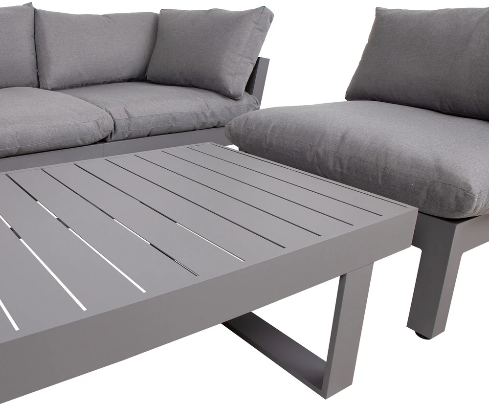 Lauko baldų komplektas Home4You Sodo baldų komplektas FLUFFY stalas, sofa ir 2 kėdės