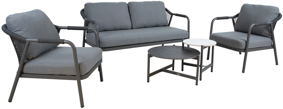 Lauko baldų komplektas Sodo baldų komplektas KASSEL 2 stalai, sofa ir 2 kėdės