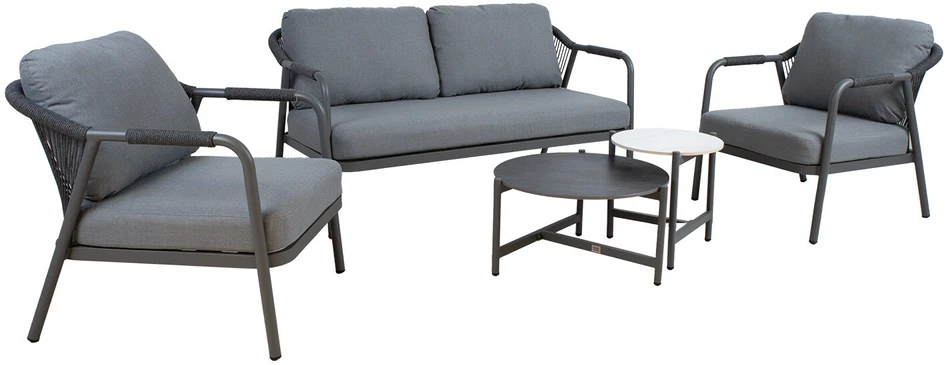 Lauko baldų komplektas Sodo baldų komplektas KASSEL 2 stalai, sofa ir 2 kėdės