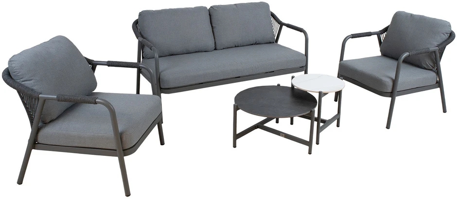 Lauko baldų komplektas Sodo baldų komplektas KASSEL 2 stalai, sofa ir 2 kėdės