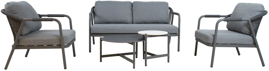 Lauko baldų komplektas Sodo baldų komplektas KASSEL 2 stalai, sofa ir 2 kėdės
