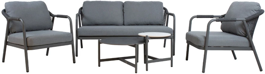 Lauko baldų komplektas Sodo baldų komplektas KASSEL 2 stalai, sofa ir 2 kėdės