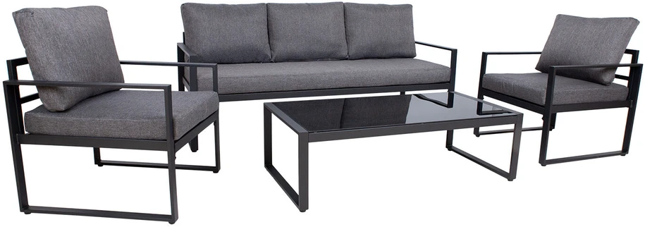 Lauko baldų komplektas Home4You Sodo baldų komplektas LEIPZIG table, sofa, 2 chairs