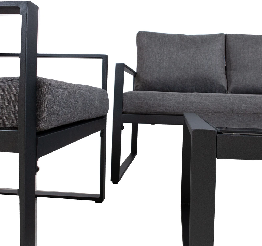 Lauko baldų komplektas Home4You Sodo baldų komplektas LEIPZIG table, sofa, 2 chairs