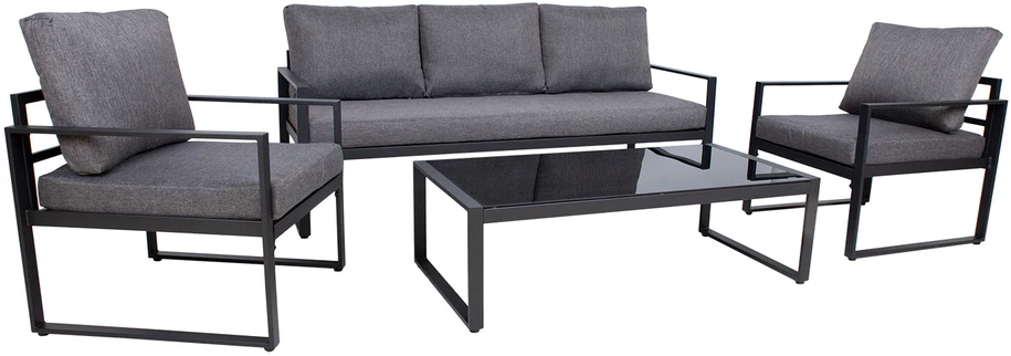 Lauko baldų komplektas Home4You Sodo baldų komplektas LEIPZIG table, sofa, 2 chairs