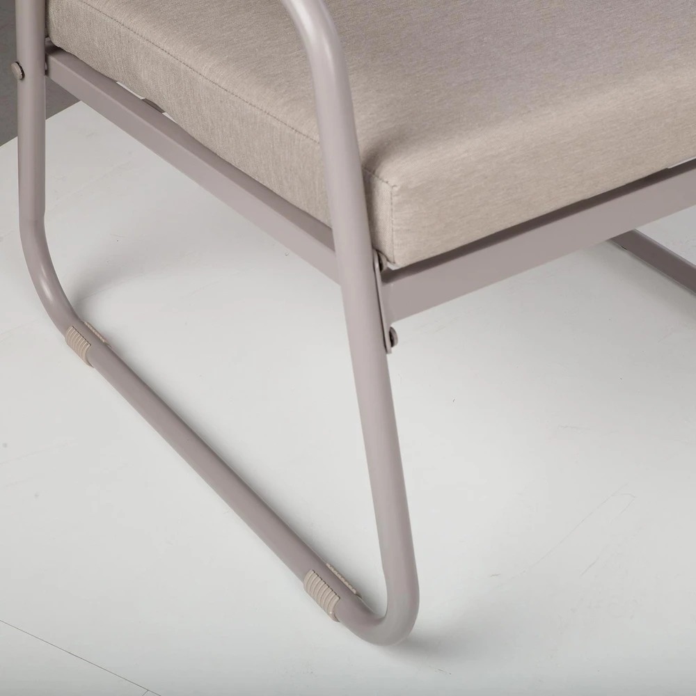 Lauko baldų komplektas Home4You Sodo baldų komplektas MACOS stalas, sofa ir 2 kėdės, smėlio spalvos