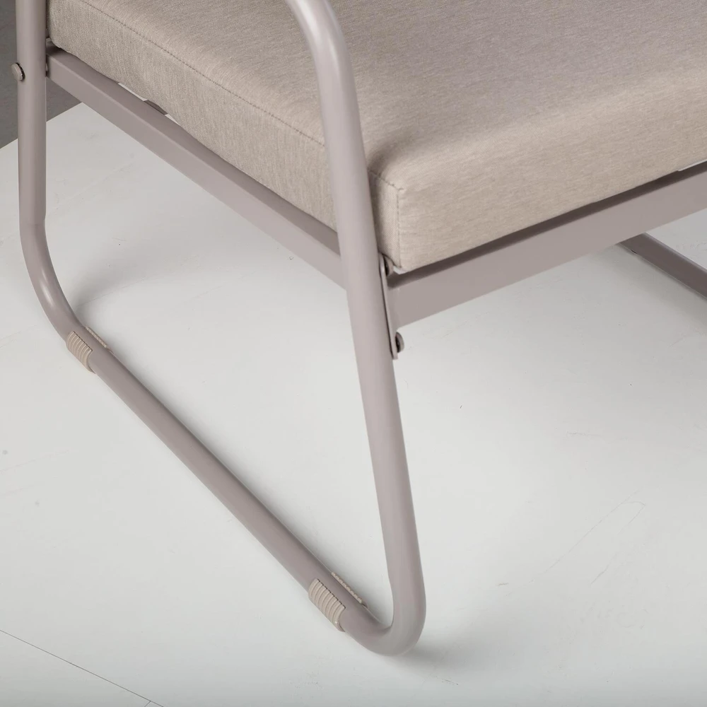 Lauko baldų komplektas Home4You Sodo baldų komplektas MACOS stalas, sofa ir 2 kėdės, smėlio spalvos