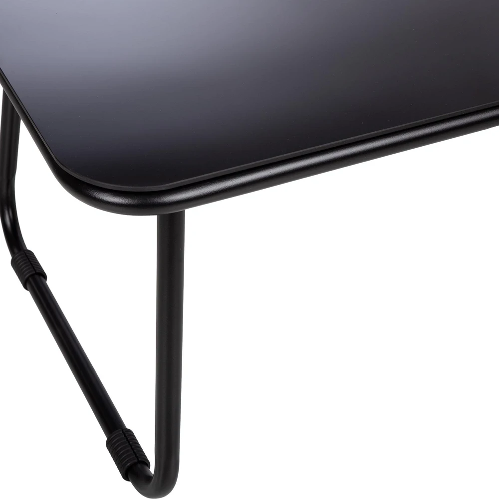 Lauko baldų komplektas Home4You Sodo baldų komplektas MACOS table, sofa and 2 chairs, pilkas/juodas