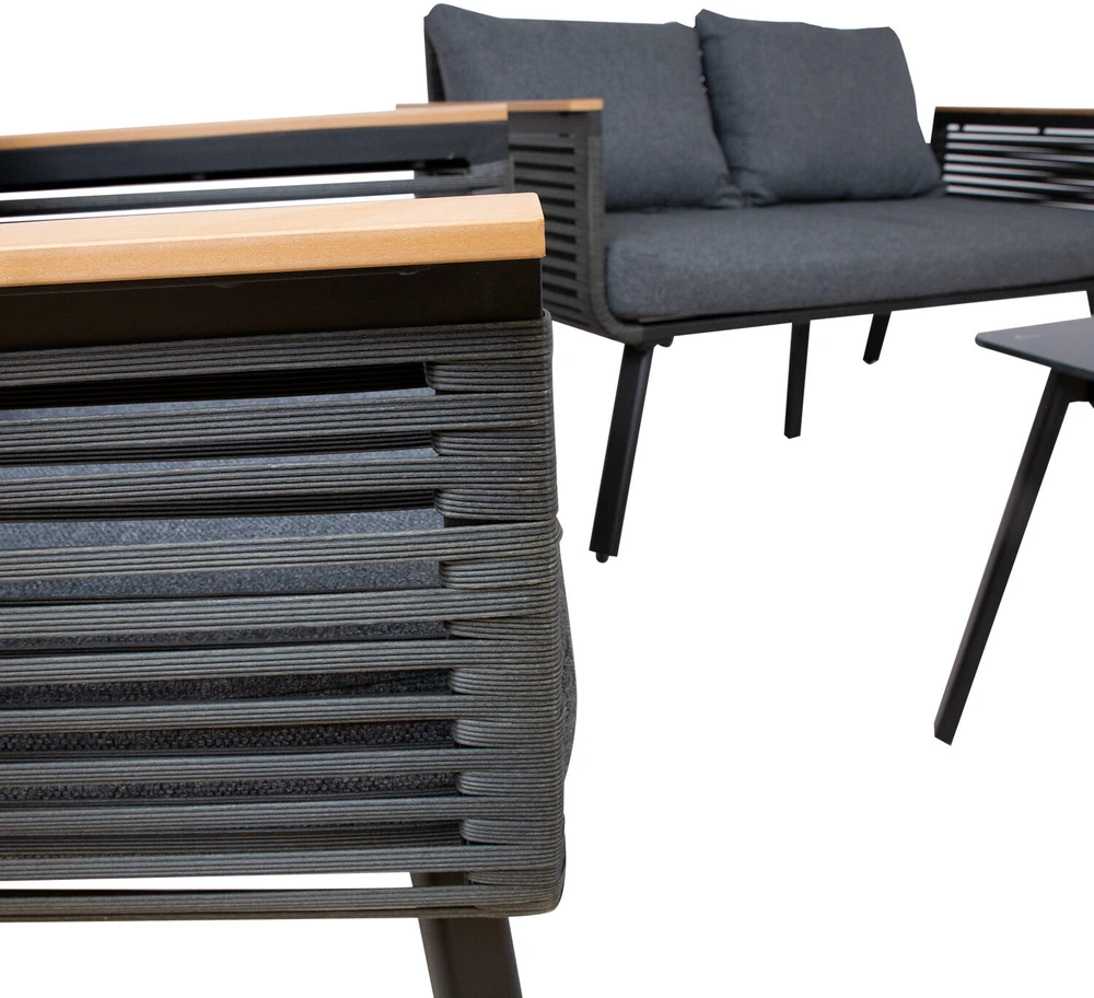 Lauko baldų komplektas Home4You Sodo baldų komplektas MALAGA table, sofa and 2 chairs