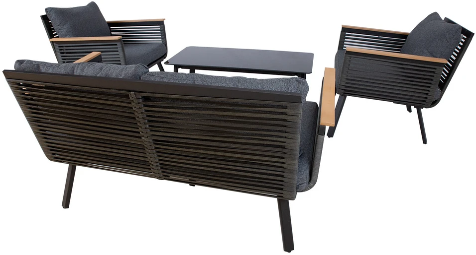Lauko baldų komplektas Home4You Sodo baldų komplektas MALAGA table, sofa and 2 chairs