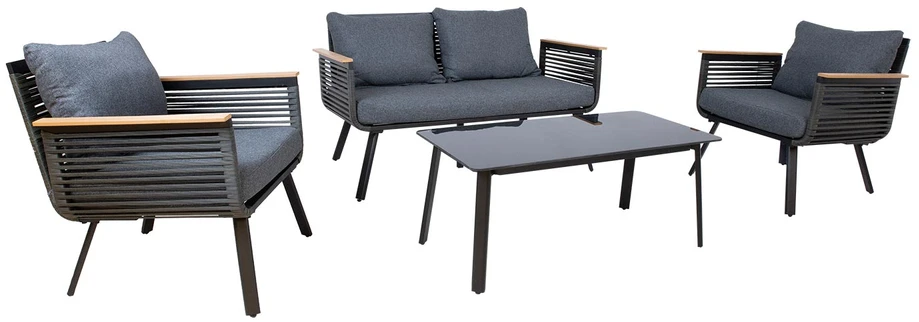 Lauko baldų komplektas Home4You Sodo baldų komplektas MALAGA table, sofa and 2 chairs