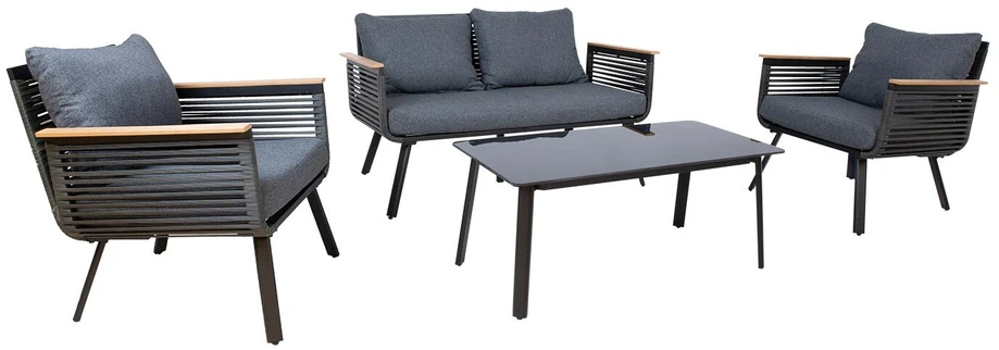 Lauko baldų komplektas Home4You Sodo baldų komplektas MALAGA table, sofa and 2 chairs