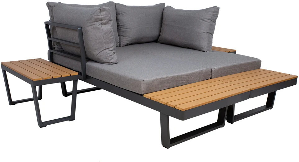 Lauko baldų komplektas Home4You Sodo baldų komplektas MALTA modular sofa, 2 tables