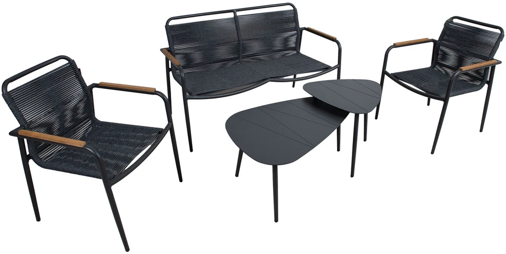 Lauko baldų komplektas Home4You Bench Sodo baldų komplektas NEBO 2 stalai, suolas ir 2 kėdės