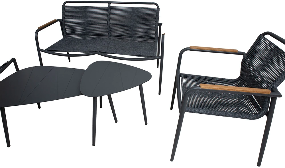 Lauko baldų komplektas Home4You Bench Sodo baldų komplektas NEBO 2 stalai, suolas ir 2 kėdės