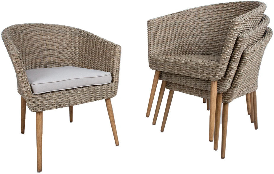 Lauko baldų komplektas Home4You Sodo baldų komplektas NORWAY stalas ir 4 kėdės
