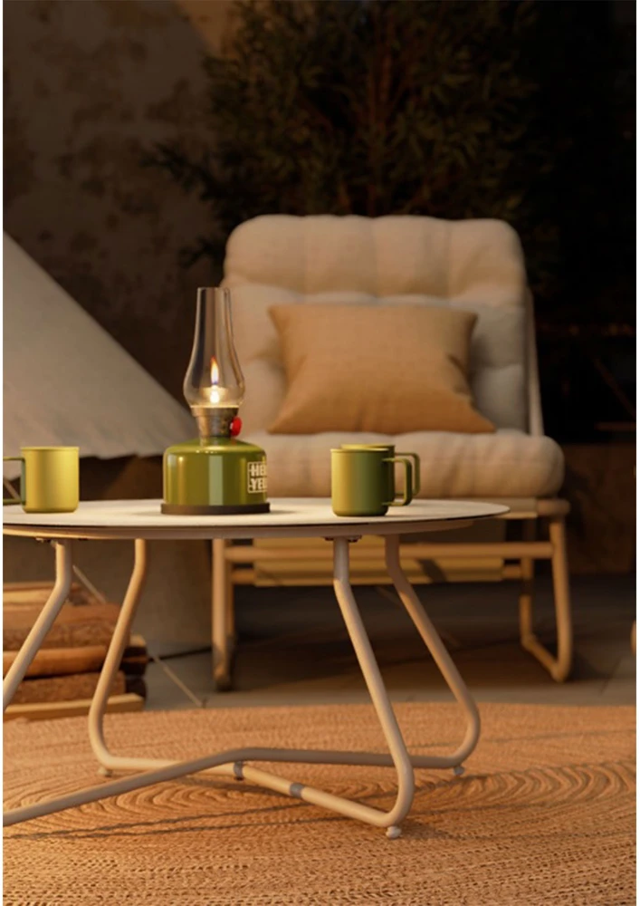 Lauko baldų komplektas Home4You Sodo baldų komplektas SAMBA stalas, sofa ir 2 kėdės, šviesiai pilka
