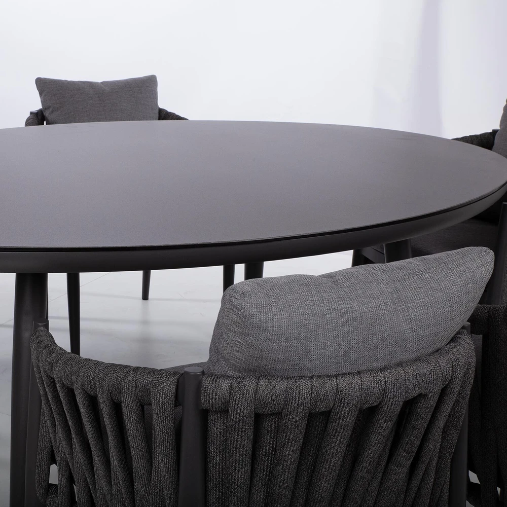 Lauko baldų komplektas Home4You Sodo baldų komplektas BRISTOL stalas ir 6 kėdės