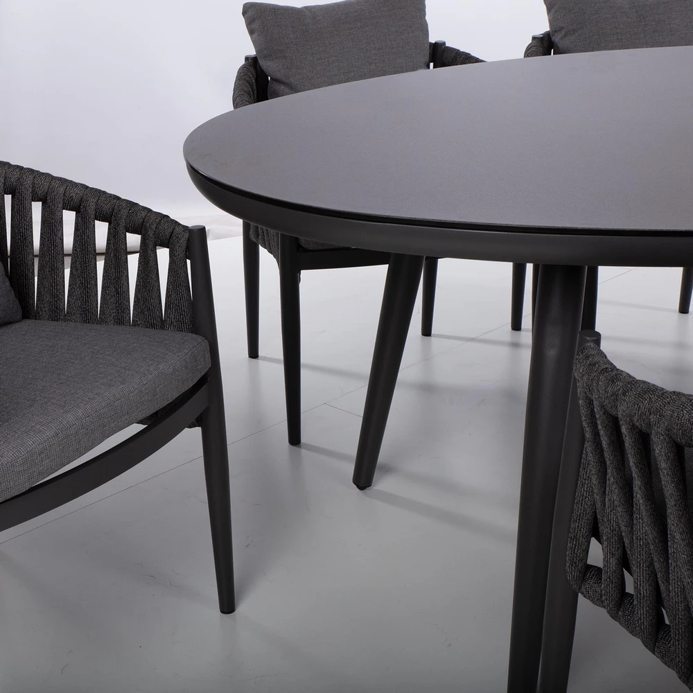Lauko baldų komplektas Home4You Sodo baldų komplektas BRISTOL stalas ir 6 kėdės