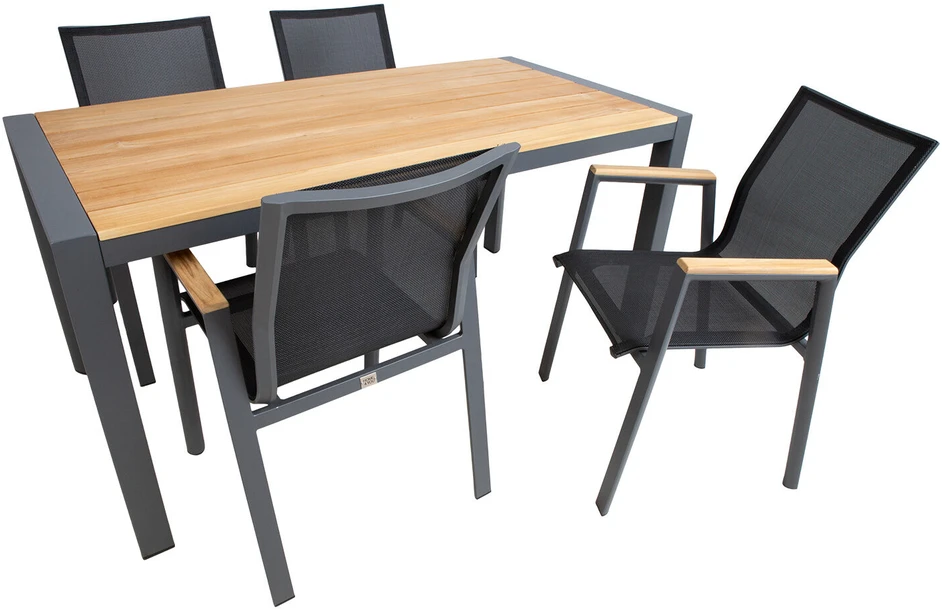 Lauko baldų komplektas Home4You Sodo baldų komplektas TAMPERE stalas ir 4 kėdės