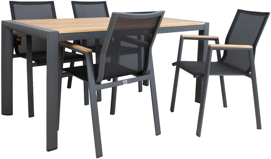 Lauko baldų komplektas Home4You Sodo baldų komplektas TAMPERE stalas ir 4 kėdės