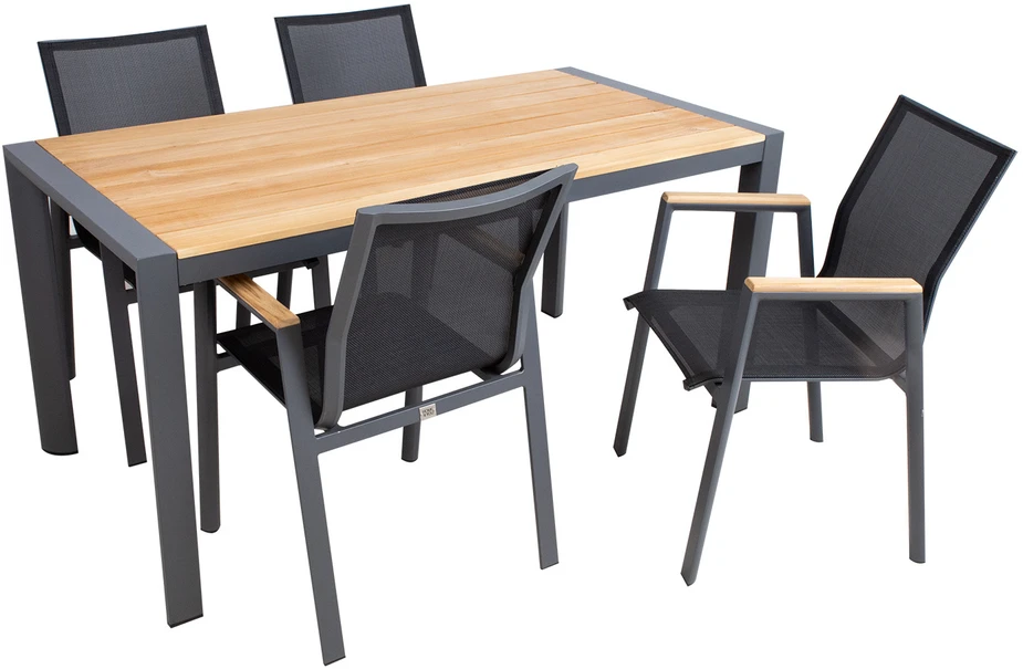 Lauko baldų komplektas Home4You Sodo baldų komplektas TAMPERE stalas ir 4 kėdės