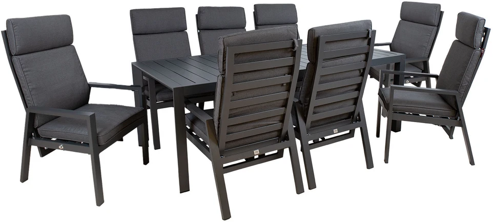 Lauko baldų komplektas Home4You Sodo baldų komplektas TOMSON stalas ir 8 kėdės