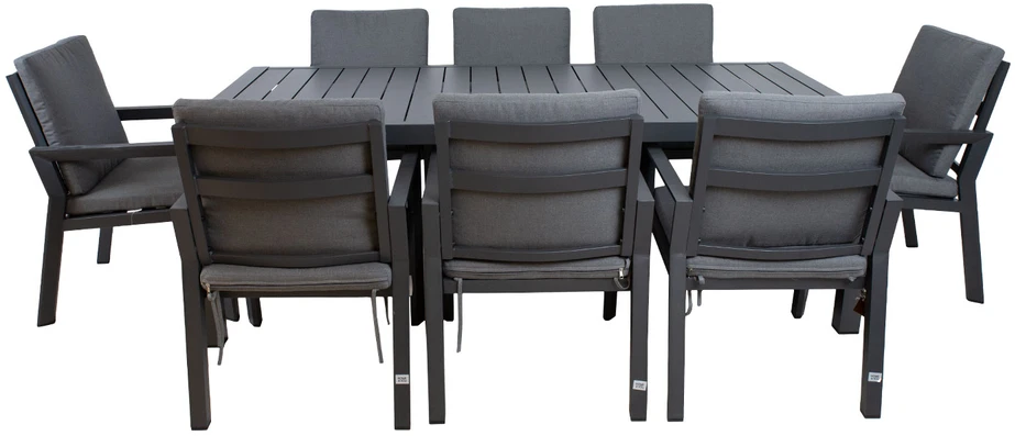 Lauko baldų komplektas Home4You Sodo baldų komplektas TOMSON stalas ir 8 kėdės