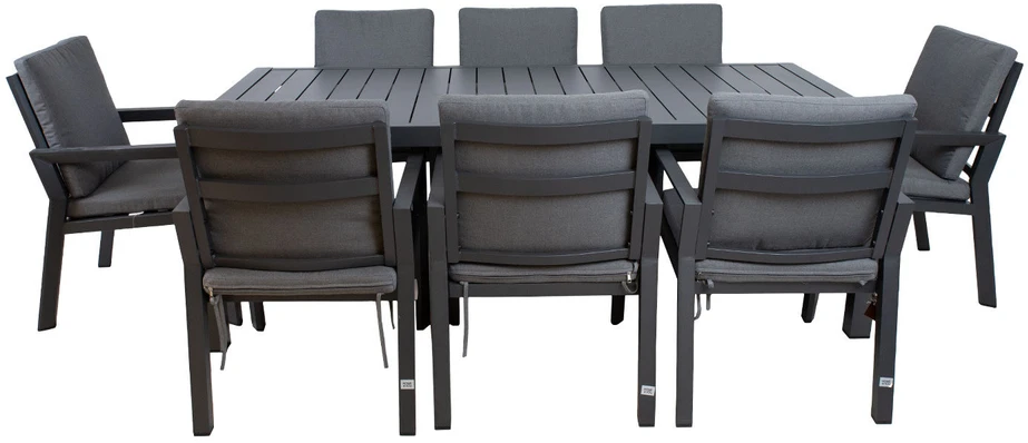 Lauko baldų komplektas Home4You Sodo baldų komplektas TOMSON stalas ir 8 kėdės