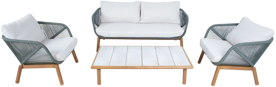 Lauko baldų komplektas Home4You Sodo baldų komplektas TUXEDO stalas, sofa ir 2 kėdės