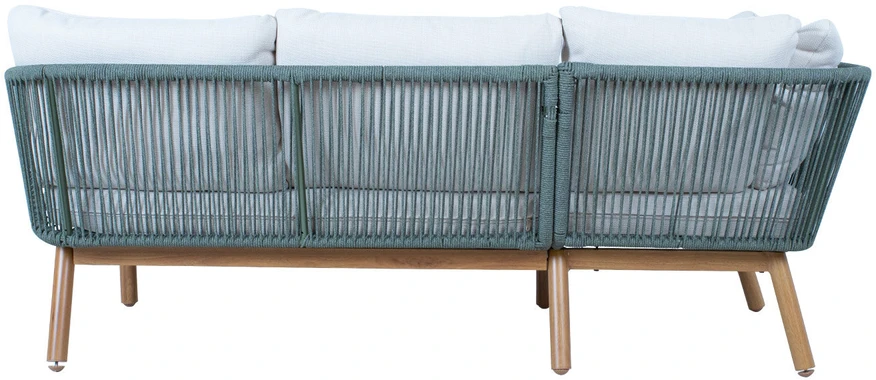 Lauko baldų komplektas Home4You Sodo baldų komplektas TUXEDO kampinė sofa ir 2 stalai