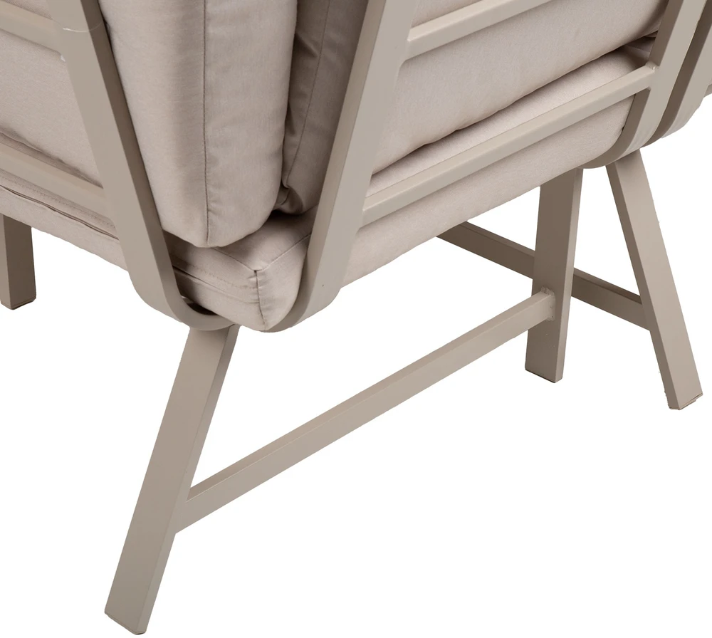 Home4You Lauko baldų komplektas UPLAND Stalas ir kampinė sofa Smėlio