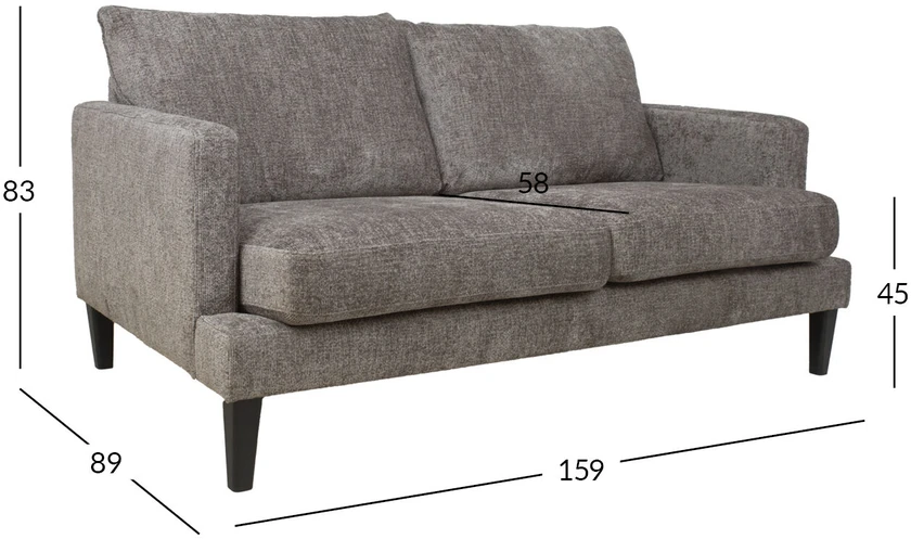 Home4You Sofa LINELL 2-vietė, ruda