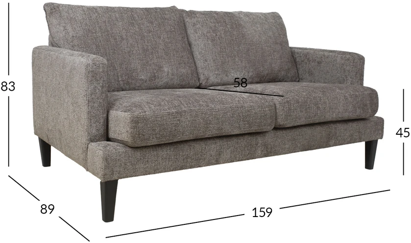 Home4You Sofa LINELL 2-vietė, ruda