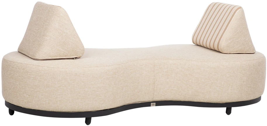 Lauko baldų komplektas Home4You Sofa AMANO, dviejų vietų, smėlio spalvos