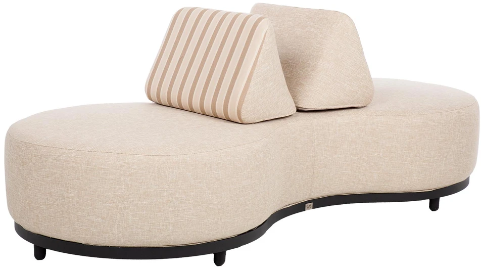 Lauko baldų komplektas Home4You Sofa AMANO, dviejų vietų, smėlio spalvos