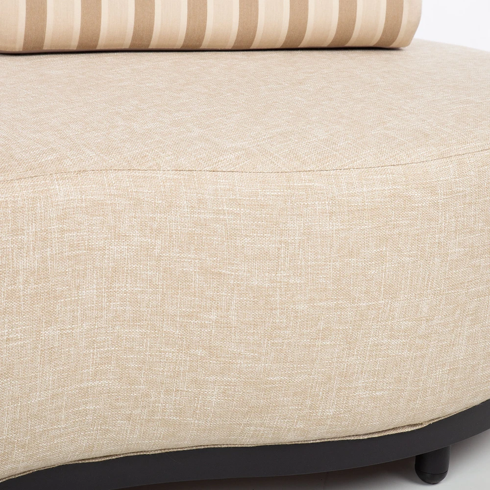 Lauko baldų komplektas Home4You Sofa AMANO, dviejų vietų, smėlio spalvos